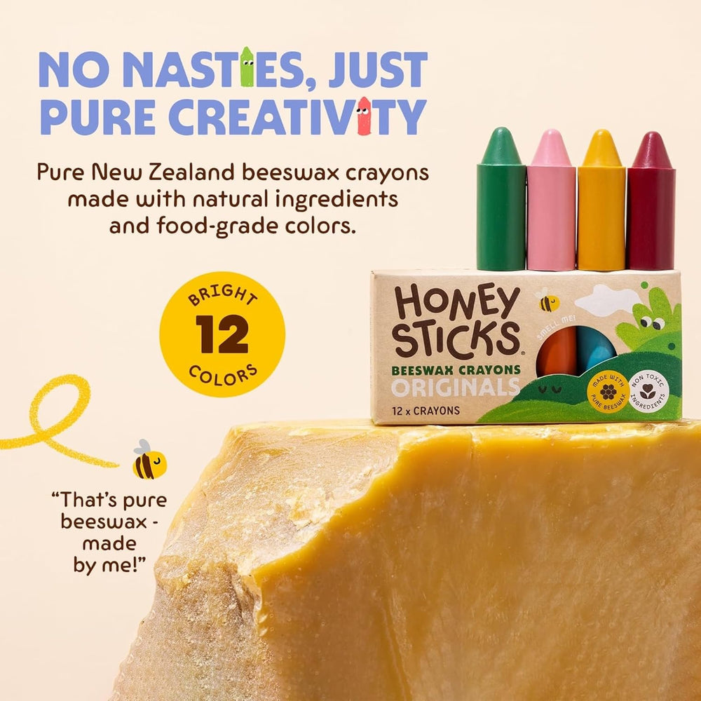 Honeysticks close-up of beeswax texture highlighting natural scent and purity