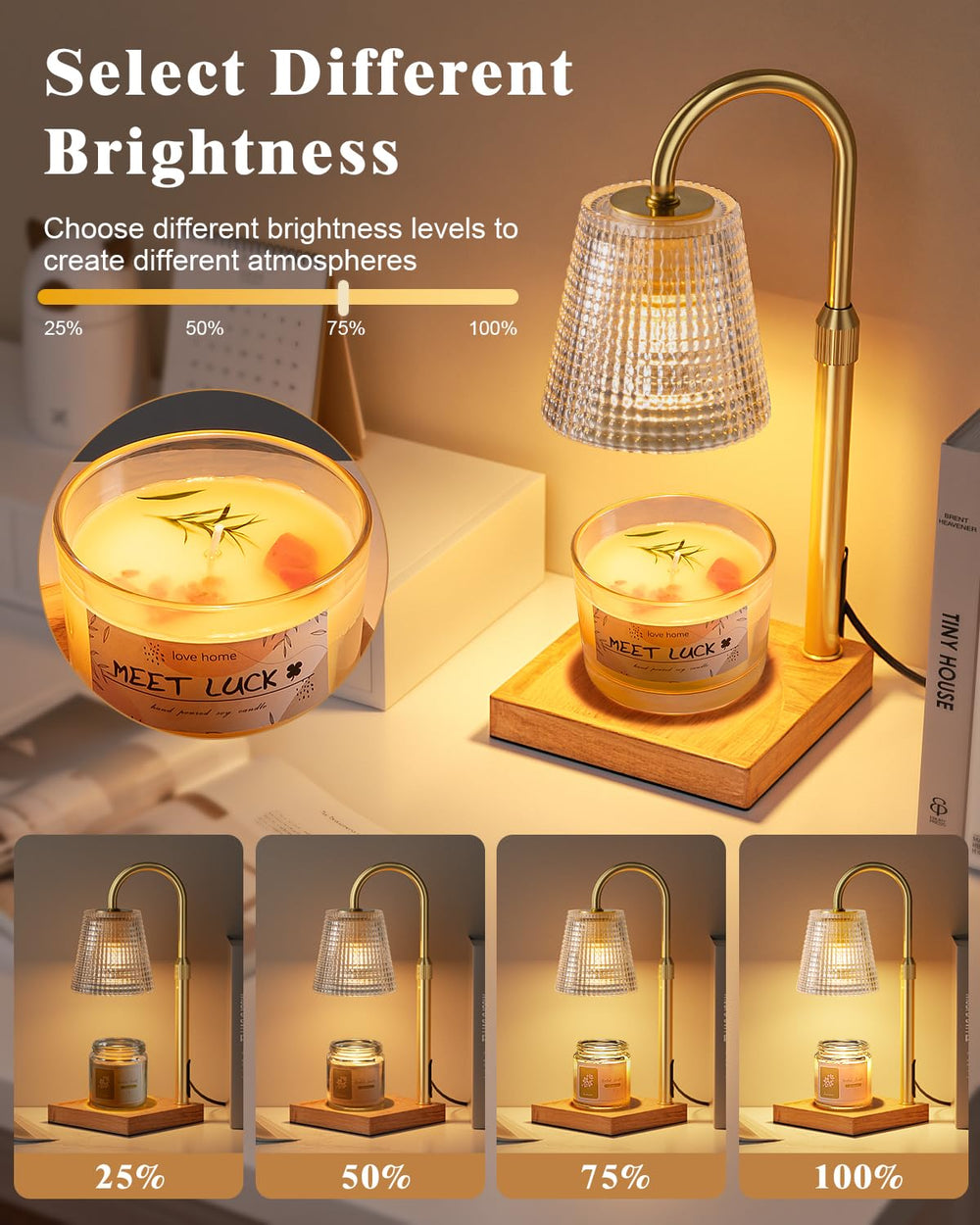 Hong-in polka-dot glass shade detail emphasizing decorative pattern and soft evening light
