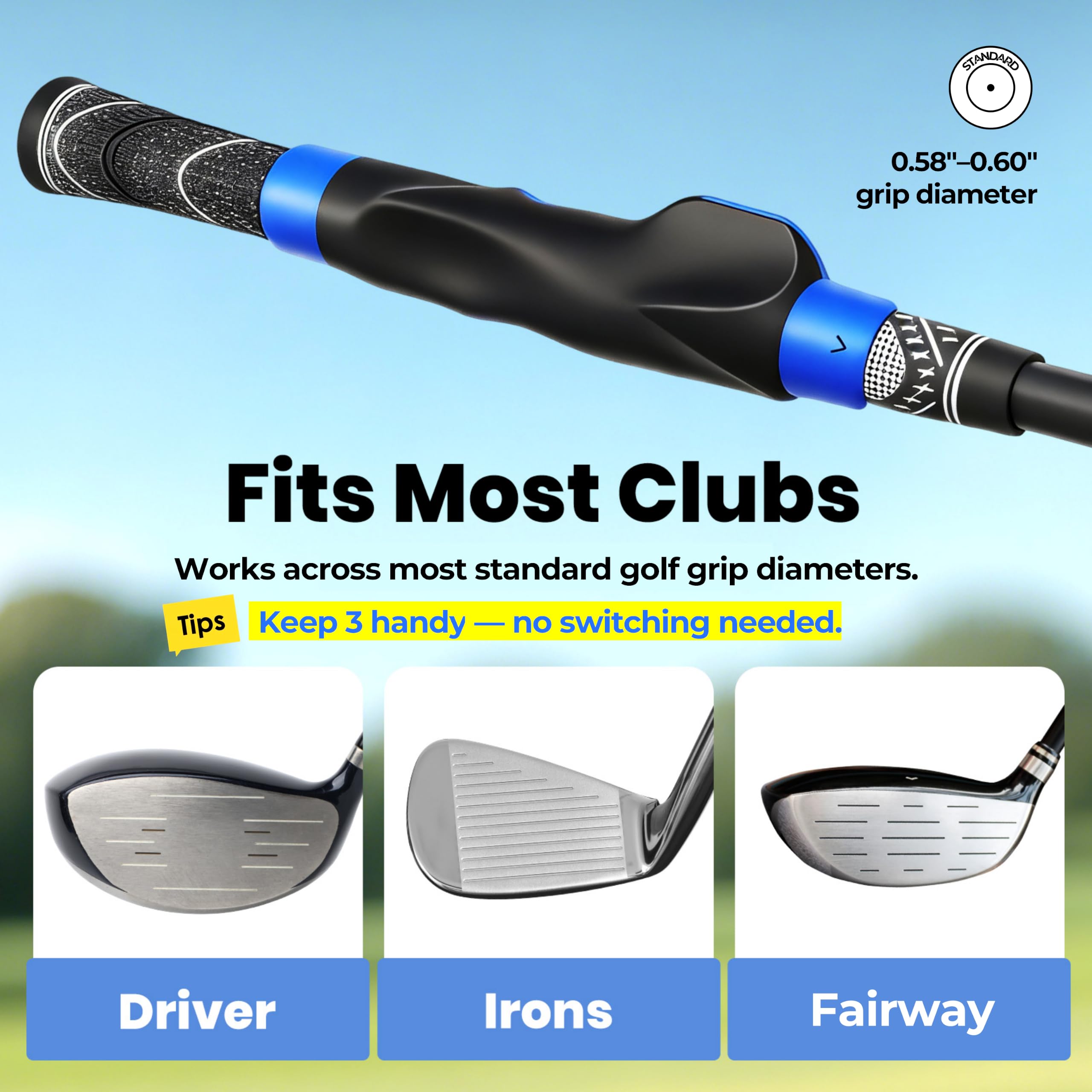honharo installed on iron illustrating compatibility across club types