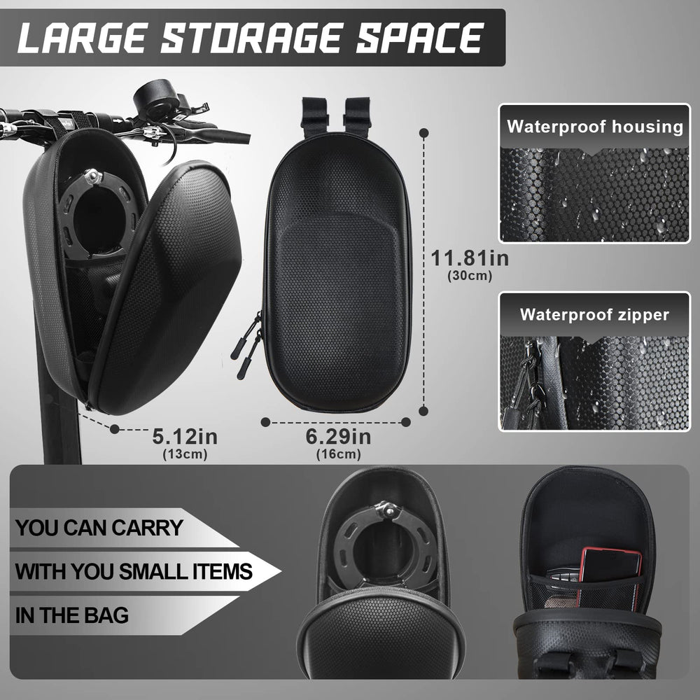 Honszex waterproof sling bag attached to scooter for convenient lock storage