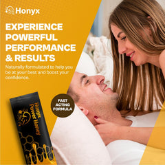 HONYX Power Honey being poured into a teacup for easy mixing and flavor boost
