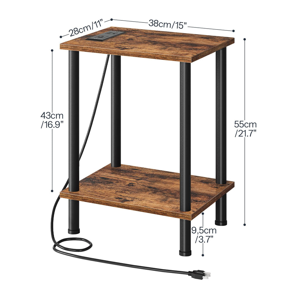 HOOBRO image of two open shelves holding books and remotes for organized storage