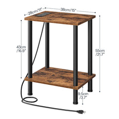 HOOBRO image of two open shelves holding books and remotes for organized storage