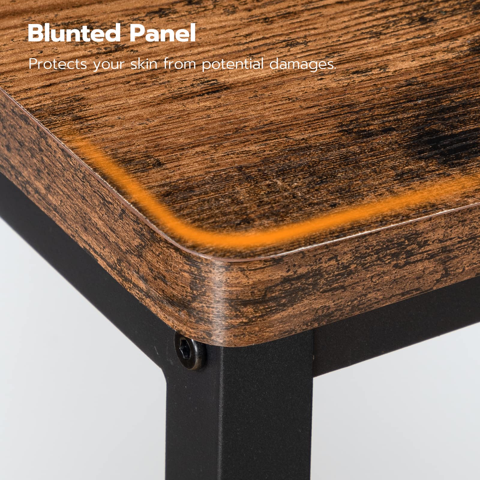 HOOBRO stool next to measuring ruler showing 23.6-inch seat height and proper counter fit
