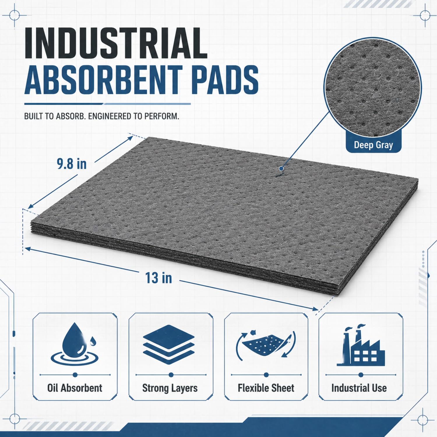 Hoolerry close-up of dimpled pad texture for faster absorption