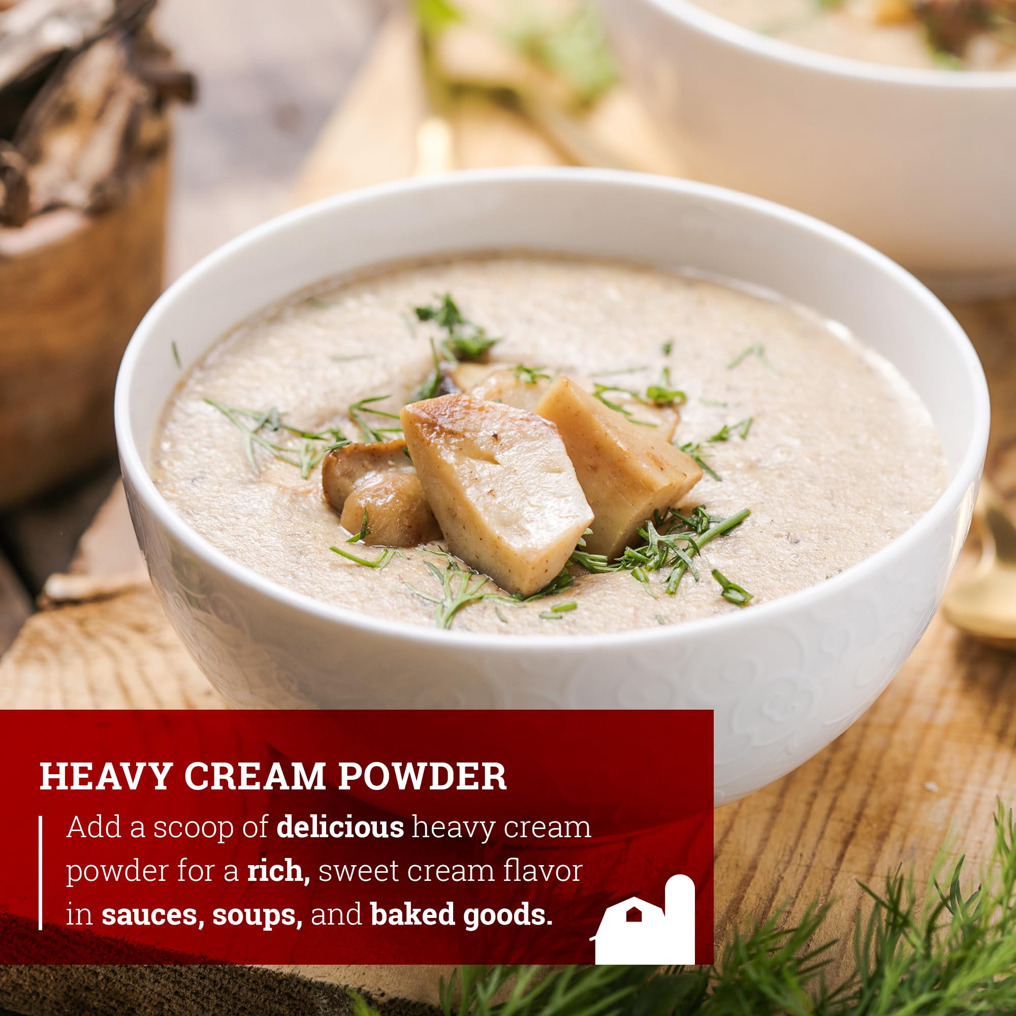Hoosier Hill Farm powder mixed into dry baking ingredients improving richness