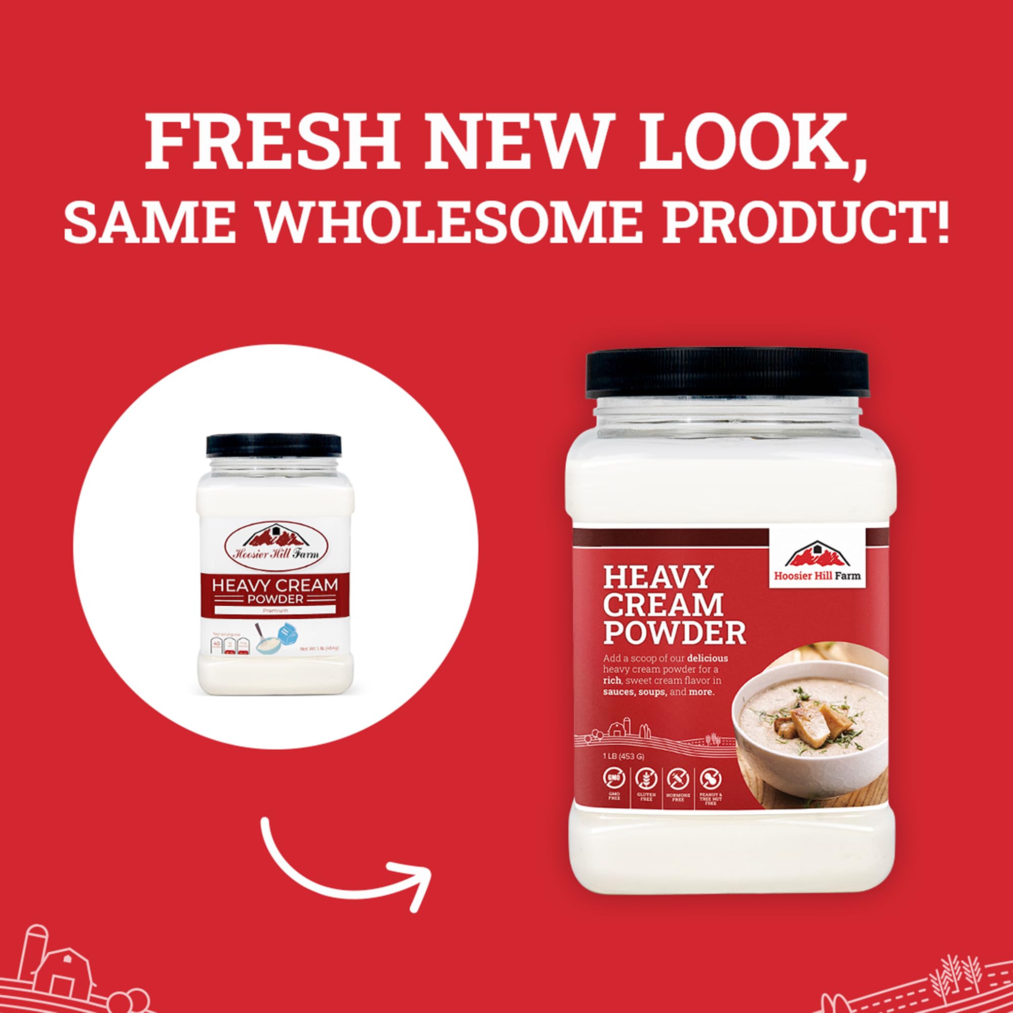 Hoosier Hill Farm powder added to coffee showing richer flavor and creaminess