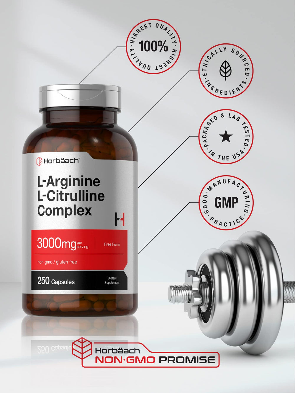 Horbäach supplement shown with athletic gear to suggest active-lifestyle support