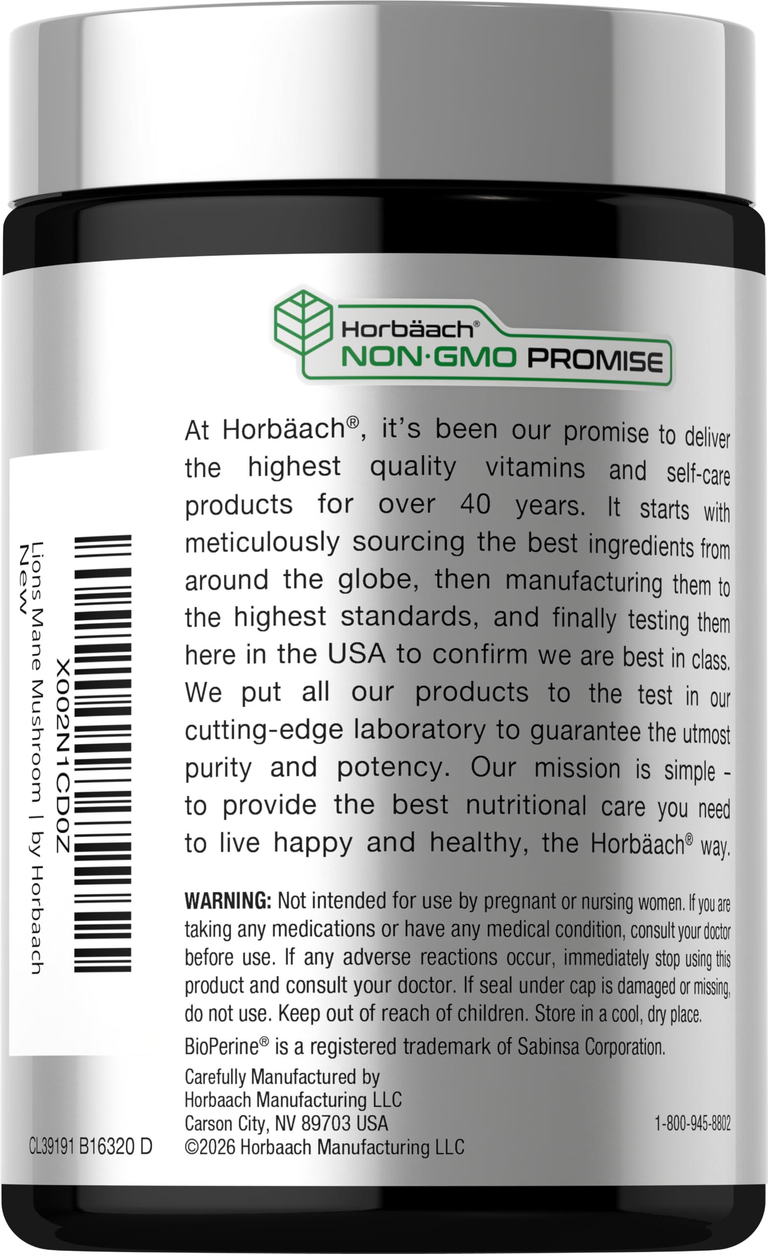 Horbäach open bottle with capsules spilling illustrating convenient daily supply