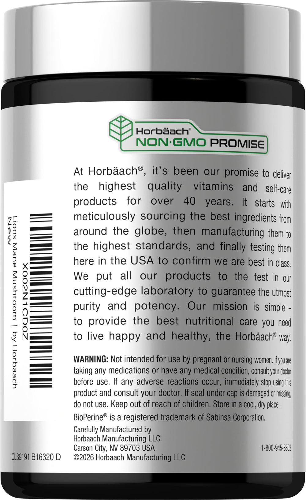 Horbäach open bottle with capsules spilling illustrating convenient daily supply