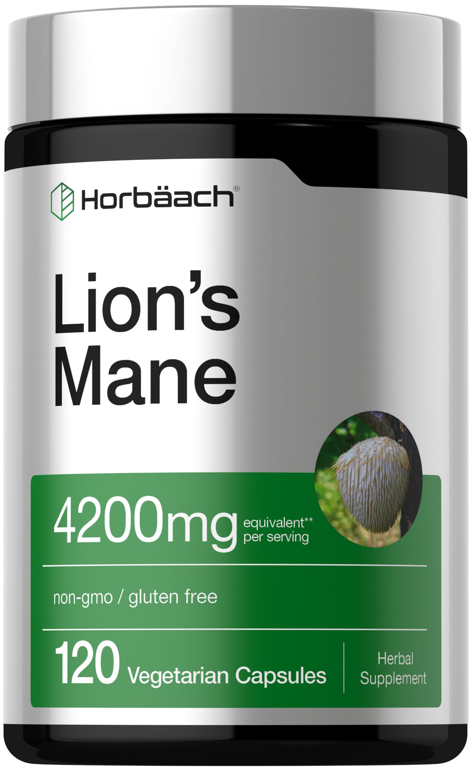 Horbäach bottle front label showing product name and capsule count benefit clarity