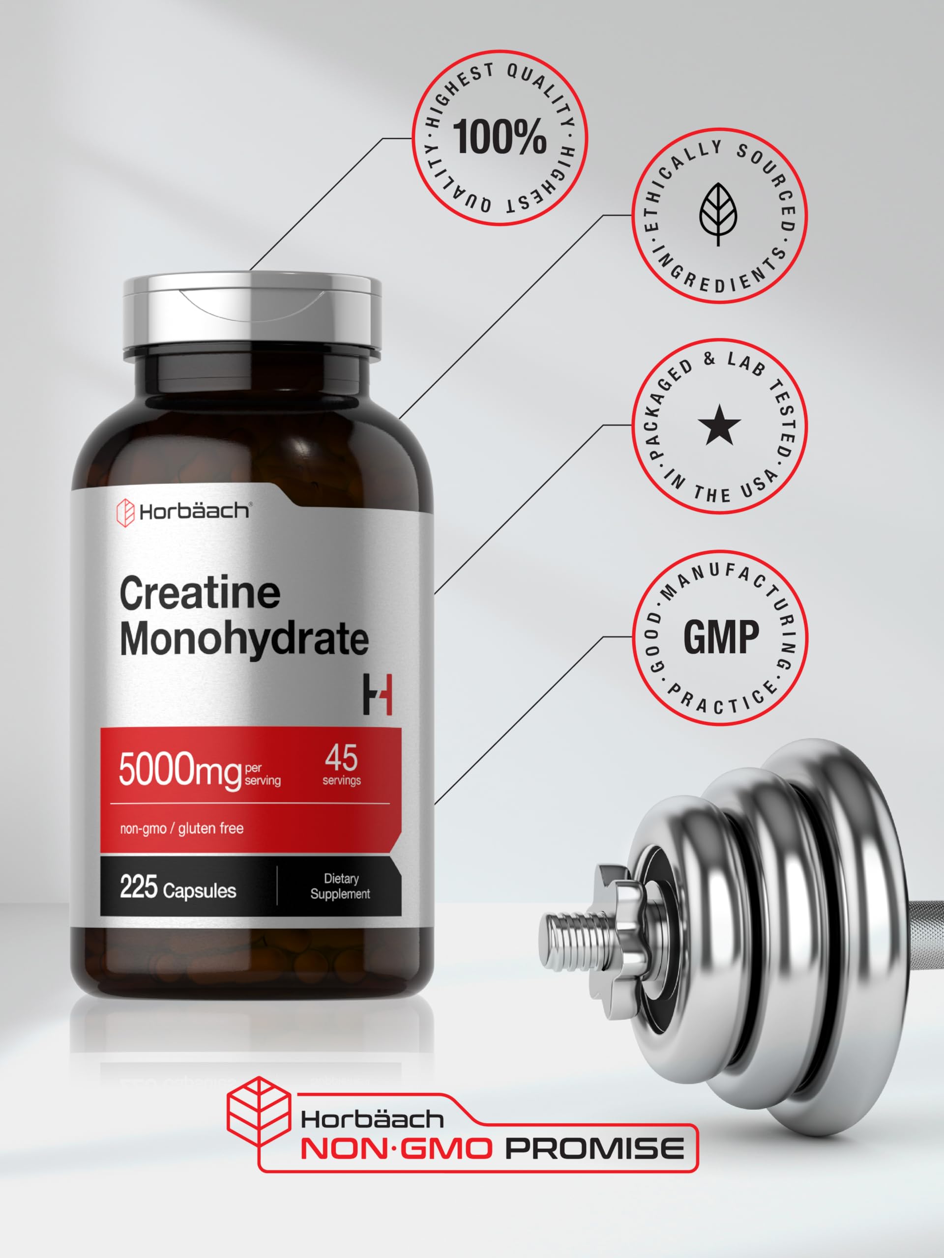 Horbäach bottle next to gym bag conveying convenience for training and travel