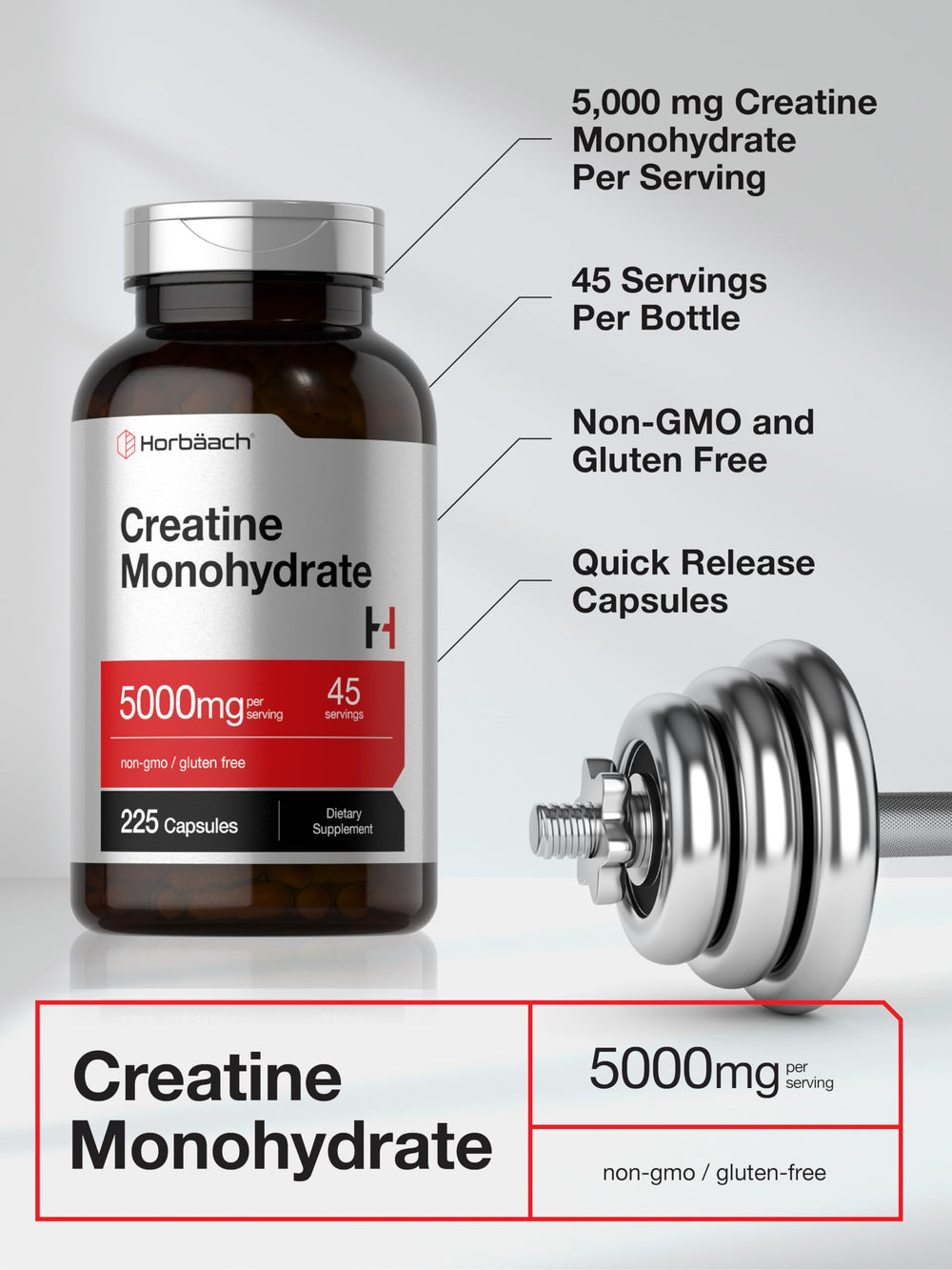 Horbäach serving size displayed in hand showing portability and accurate dosing
