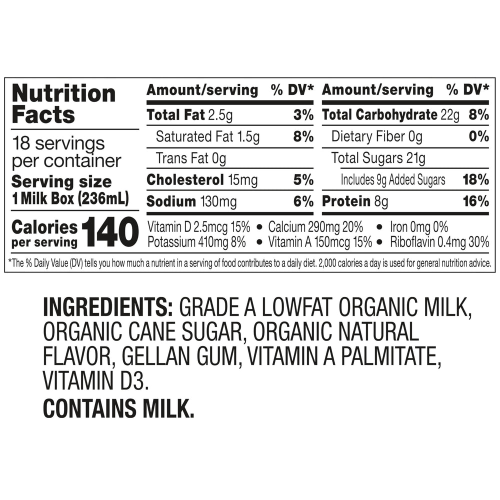 Splash of Horizon Organic vanilla milk demonstrating smooth texture and taste