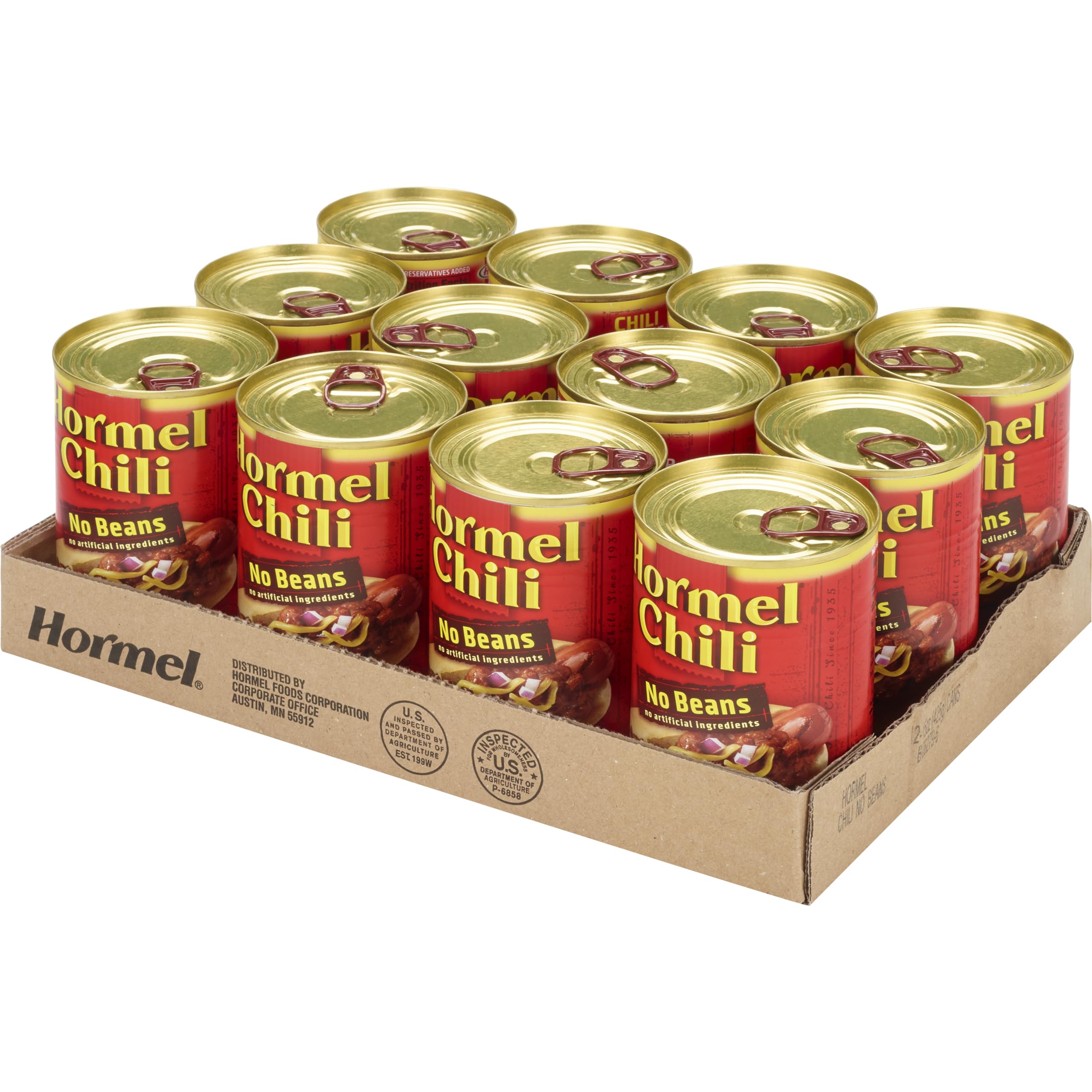 Hormel Chili steaming in bowl offering immediate comfort food