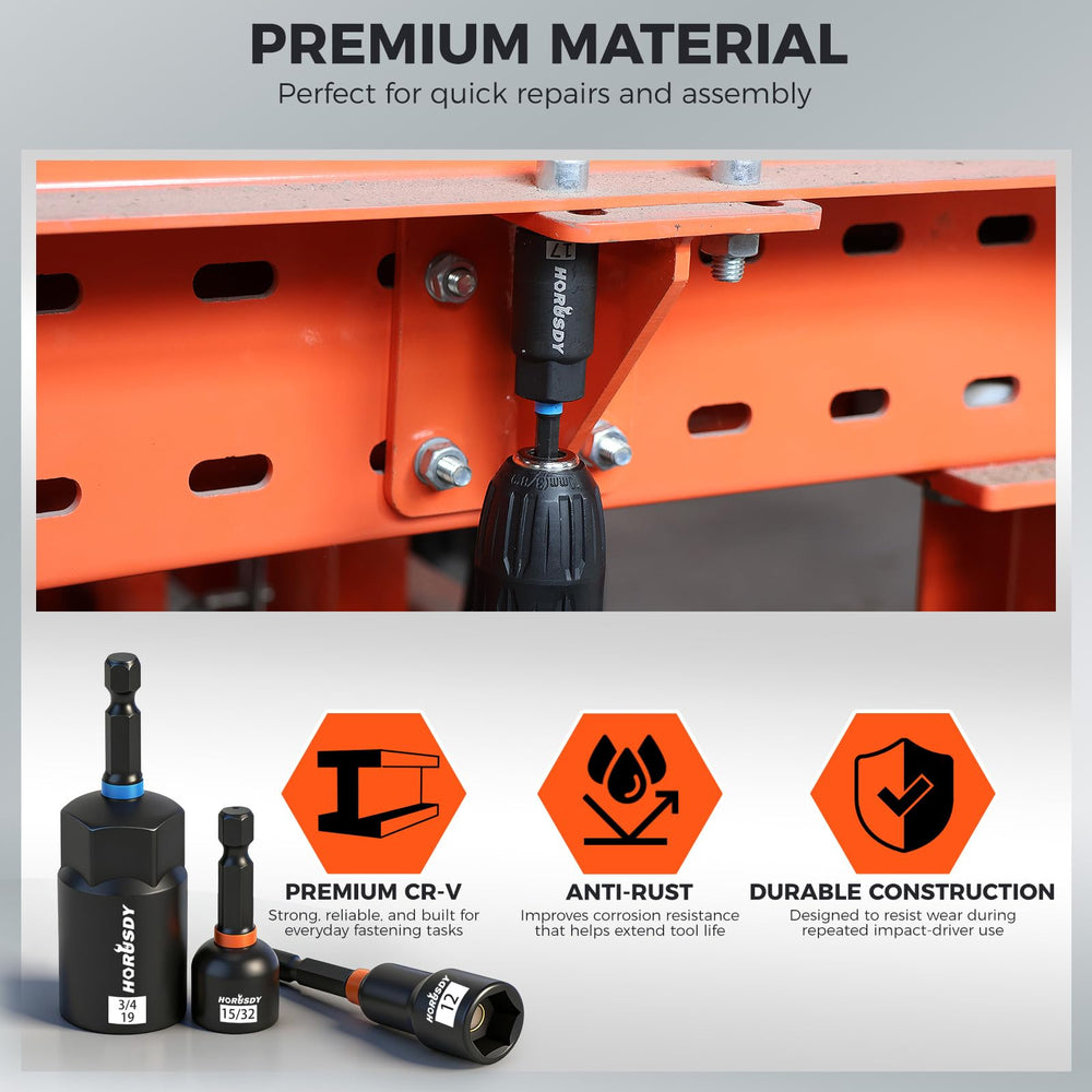 HORUSDY wing nut and universal sockets handling odd-shaped fasteners efficiently