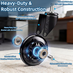 HOSALI wheel close-up highlighting smooth rolling and quiet use
