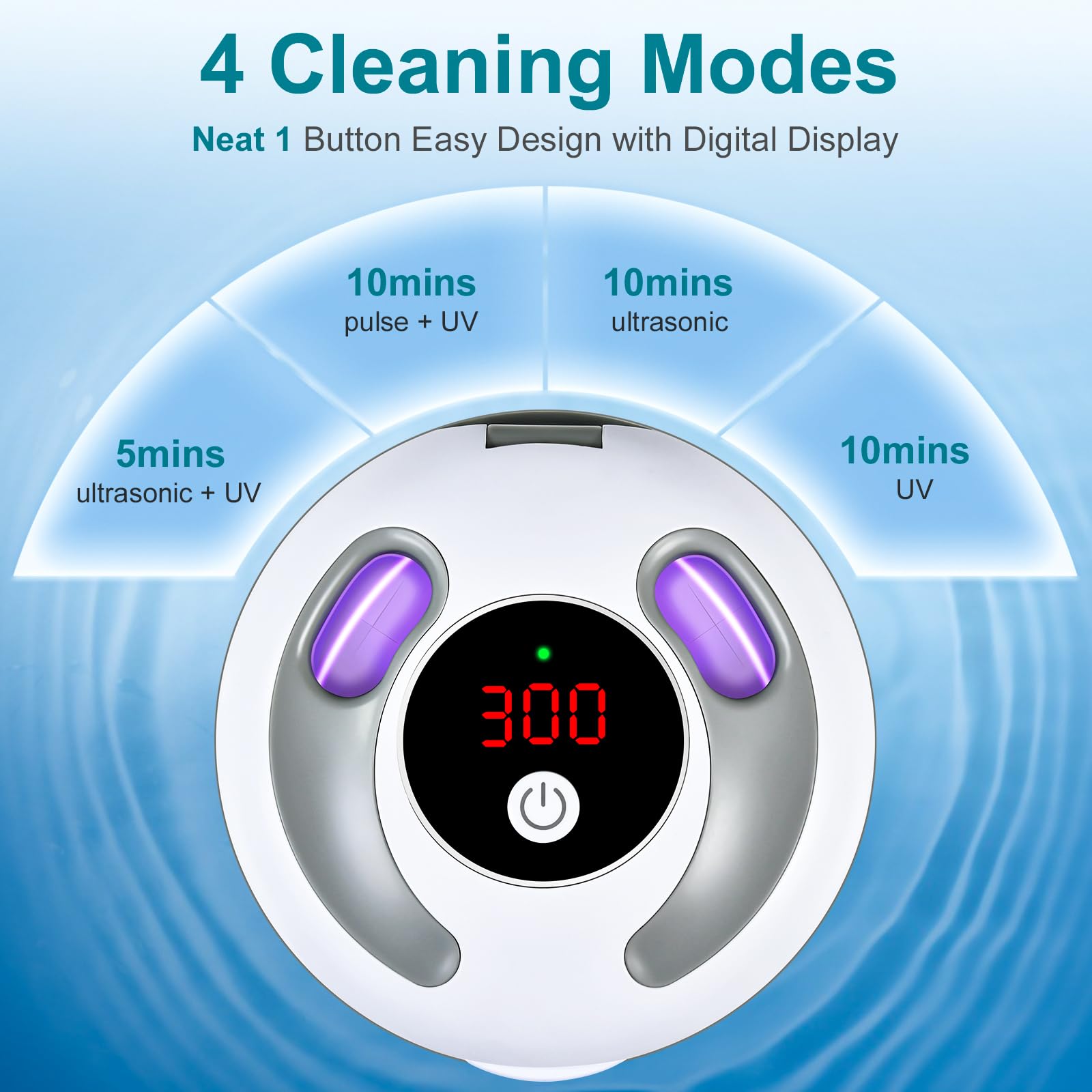 Hossili in use with a clear aligner inside demonstrating gentle deep-cleaning action