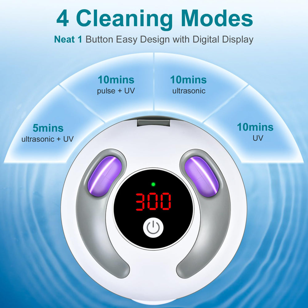 Hossili in use with a clear aligner inside demonstrating gentle deep-cleaning action