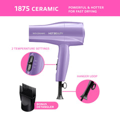 Hot Beauty side profile highlighting slide bar switch for easy heat control benefit