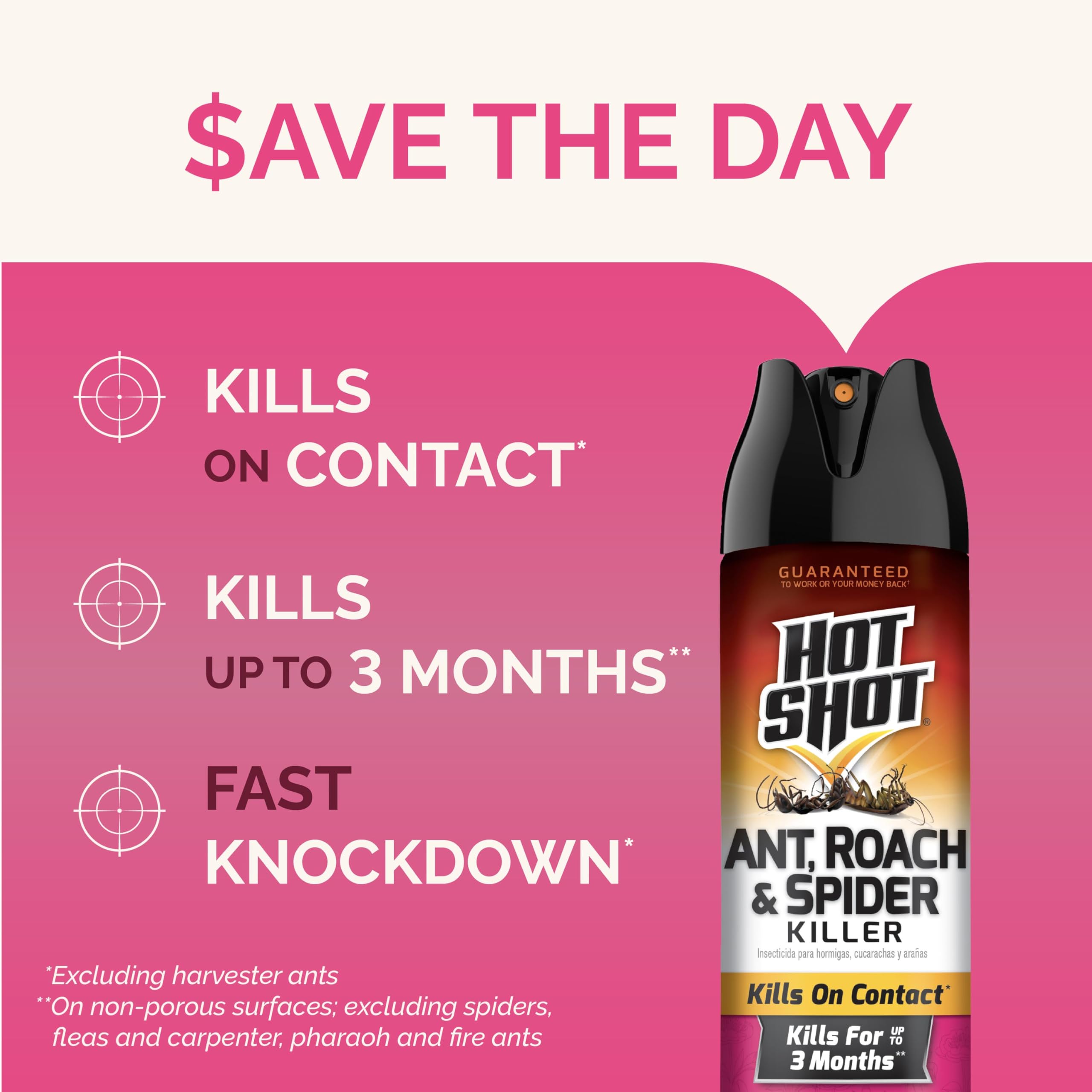 HOT SHOT aerosol nozzle close-up for precise targeting and easy use