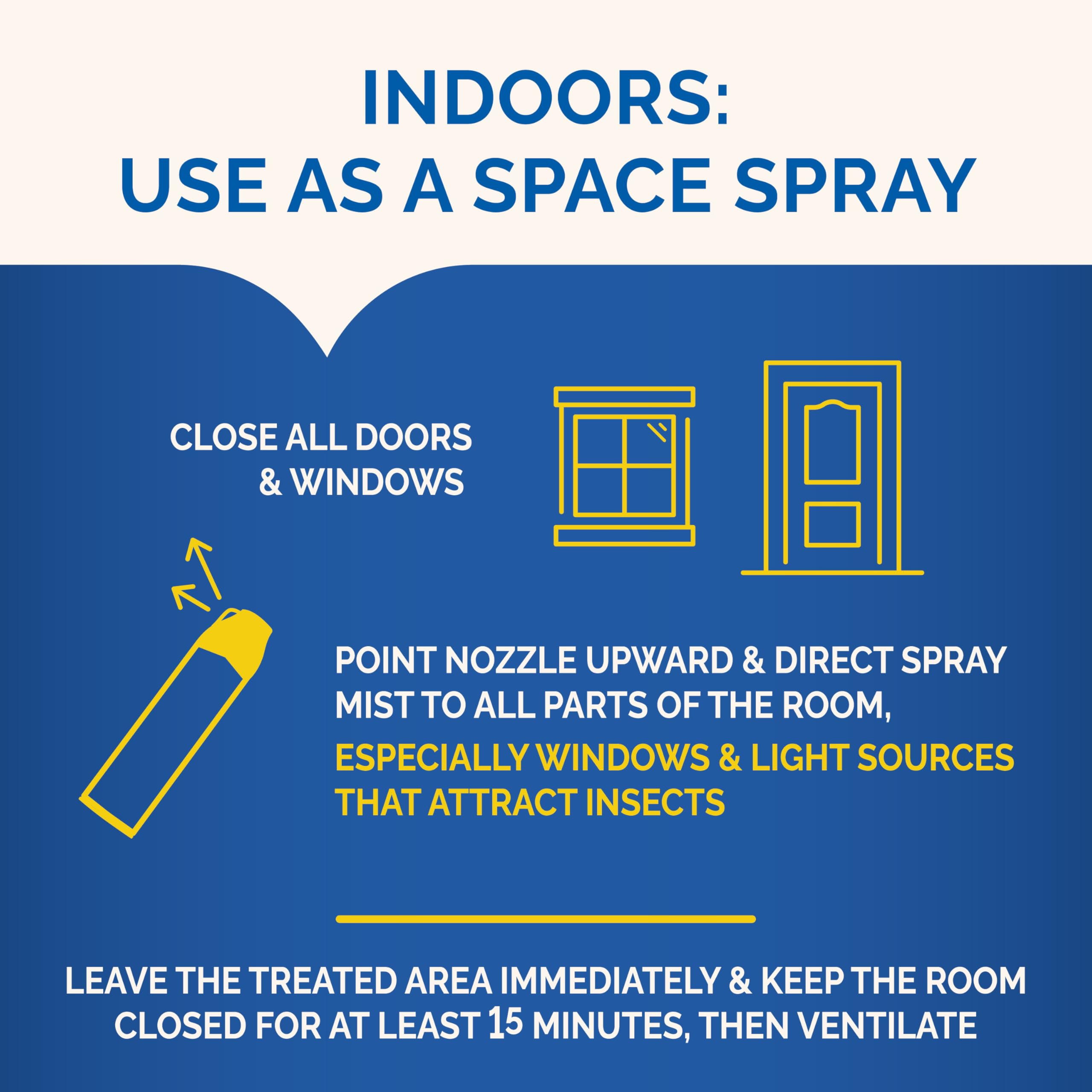 HOT SHOT indoor kitchen spray targeting window area for fewer flies