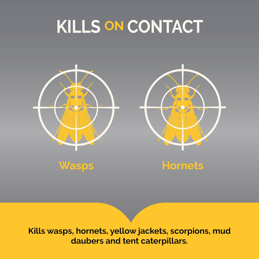 HOT SHOT nozzle closeup highlighting precision spray for safer distance use