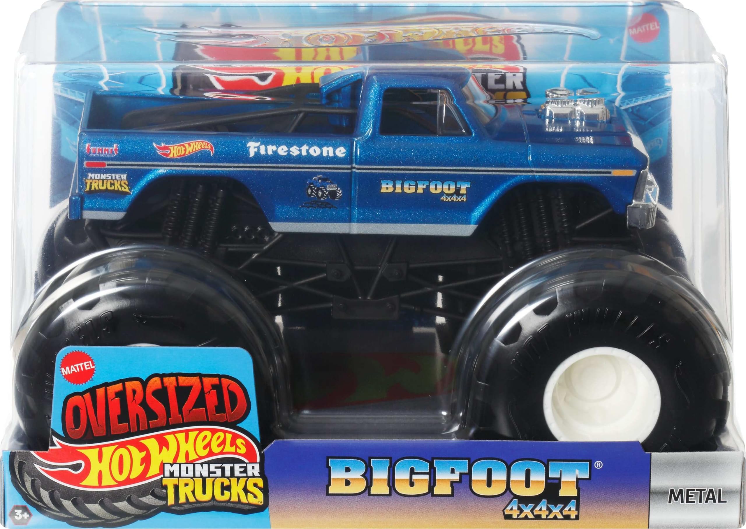 Hot Wheels truck mid-air on ramp demonstrating crash play
