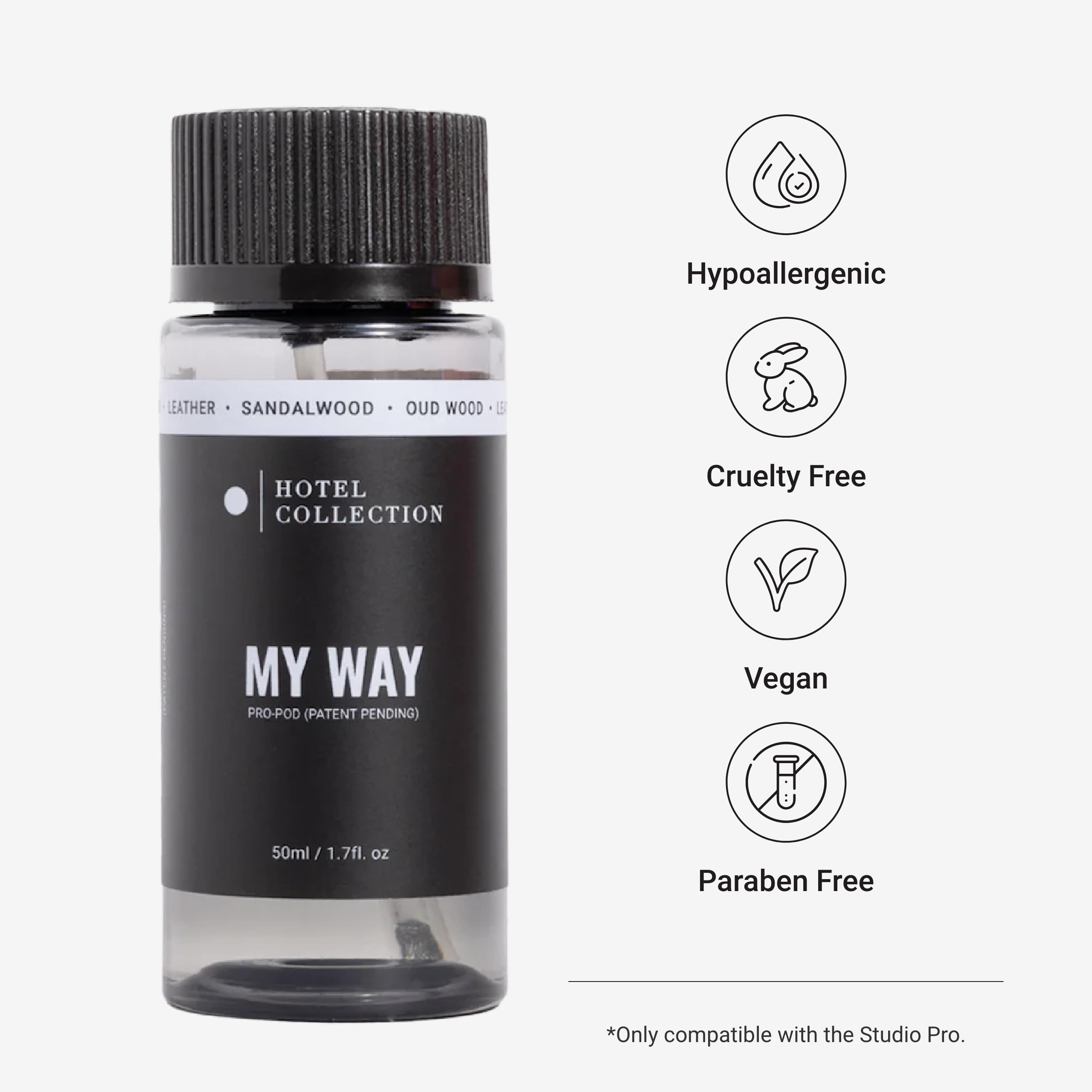 Hotel Collection My Way label detail highlighting fragrance notes and premium quality