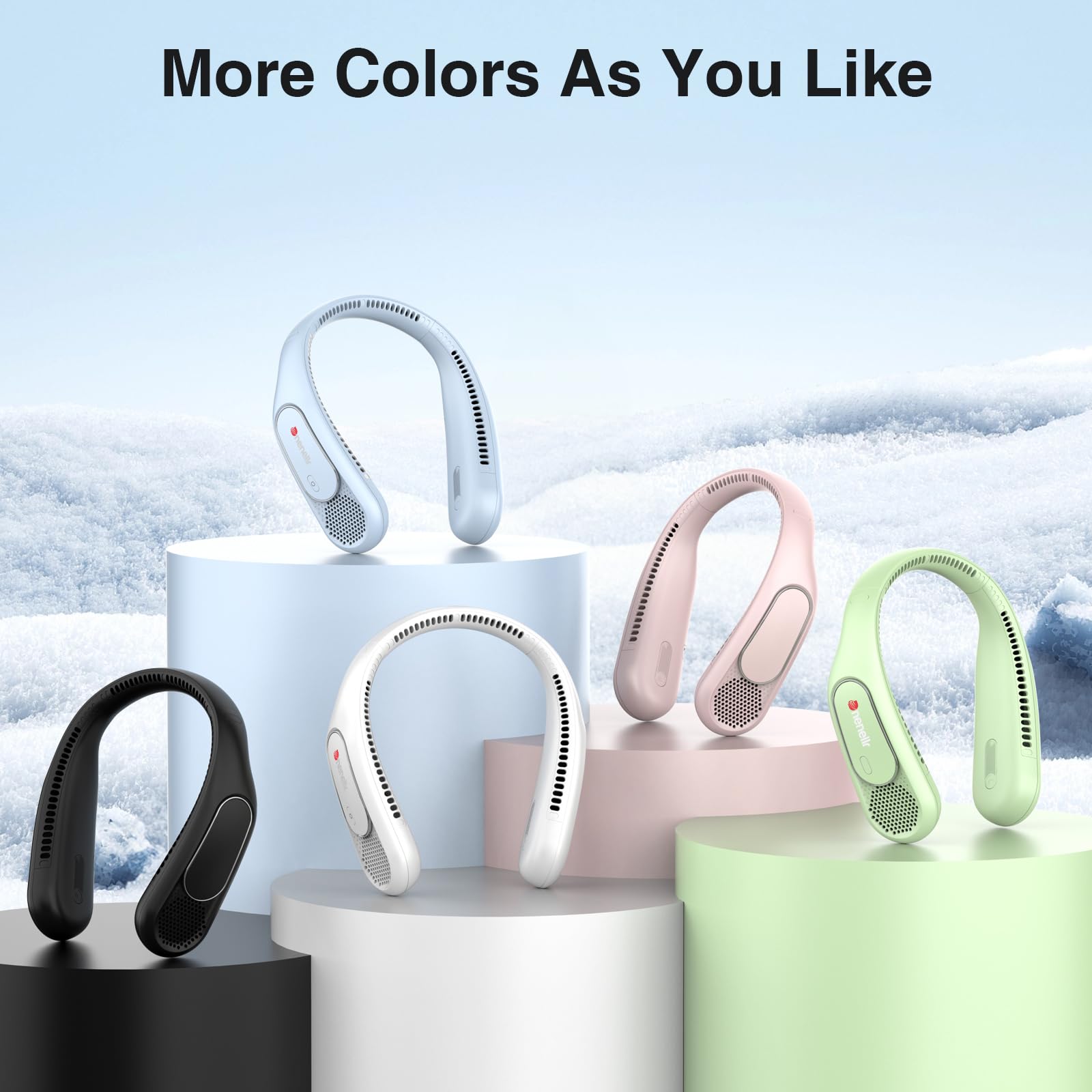 Hotsales neck fan nighttime use emphasizing low-noise comfort for sleep