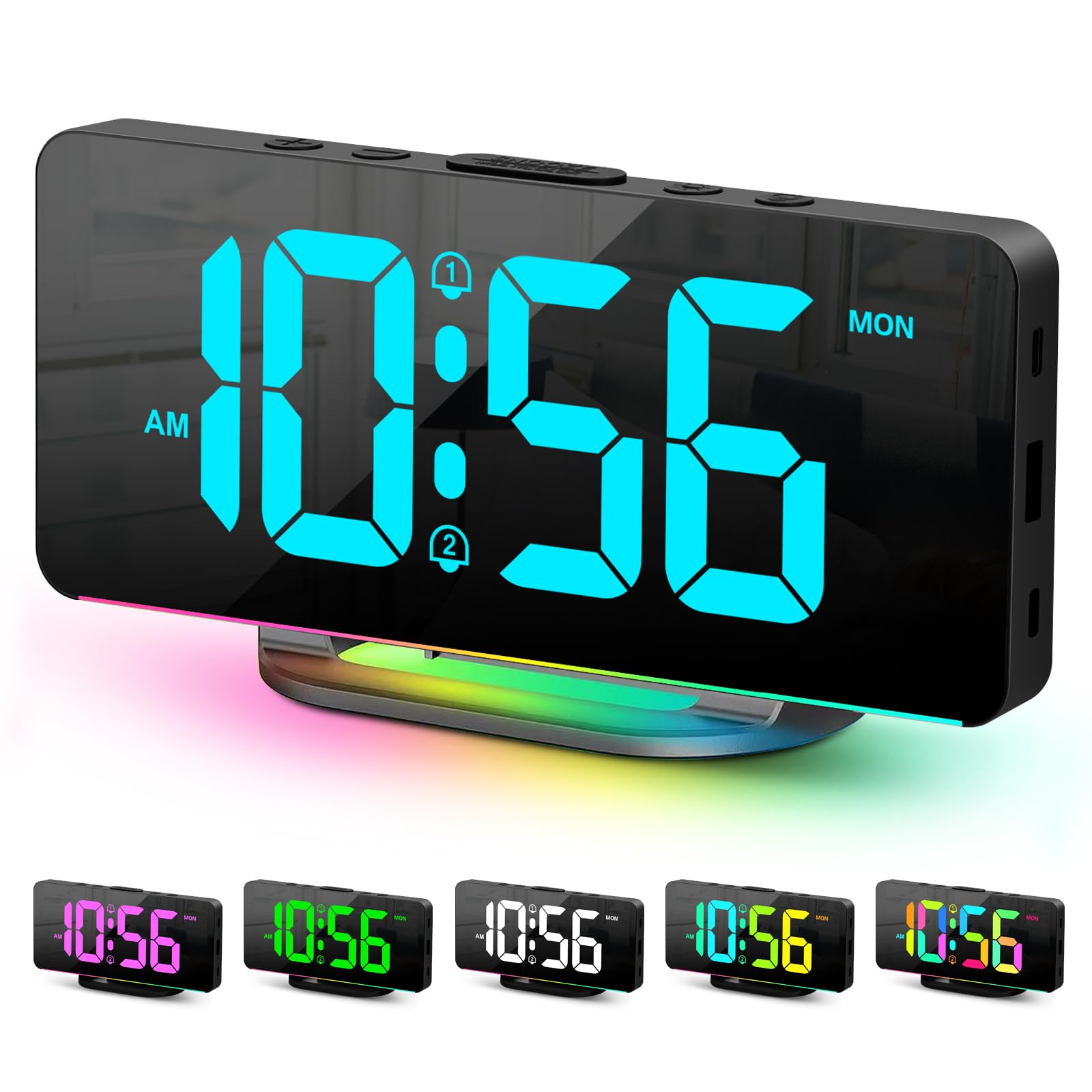 Hournor front display view showing clear large digits and easy readability