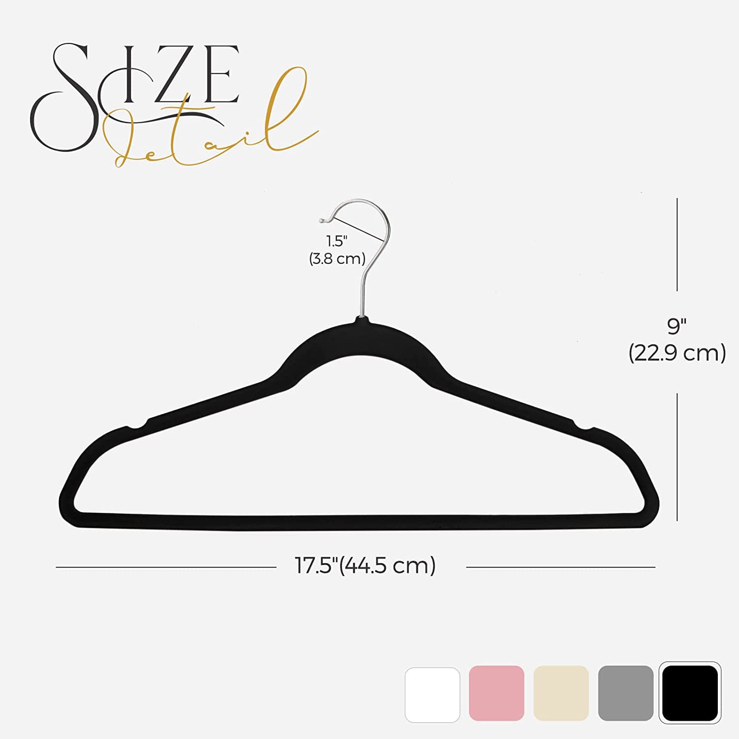 HOUSE DAY thin-profile hanger demonstrating closet space saving