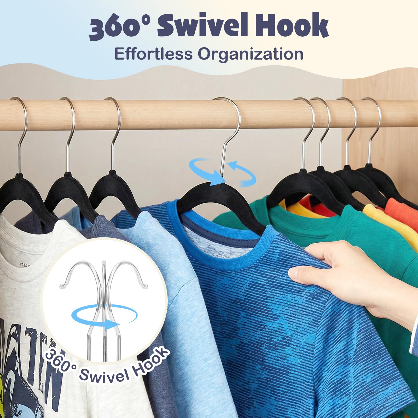 HOUSE DAY uniform-lined hangers maximizing closet space and order