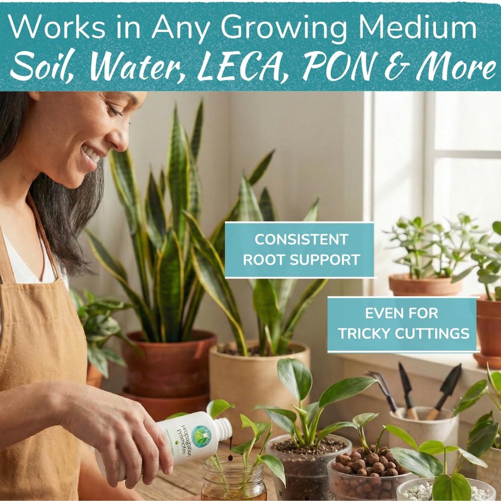 Houseplant Resource Center bottle beside ruler showing 8 oz scale accuracy