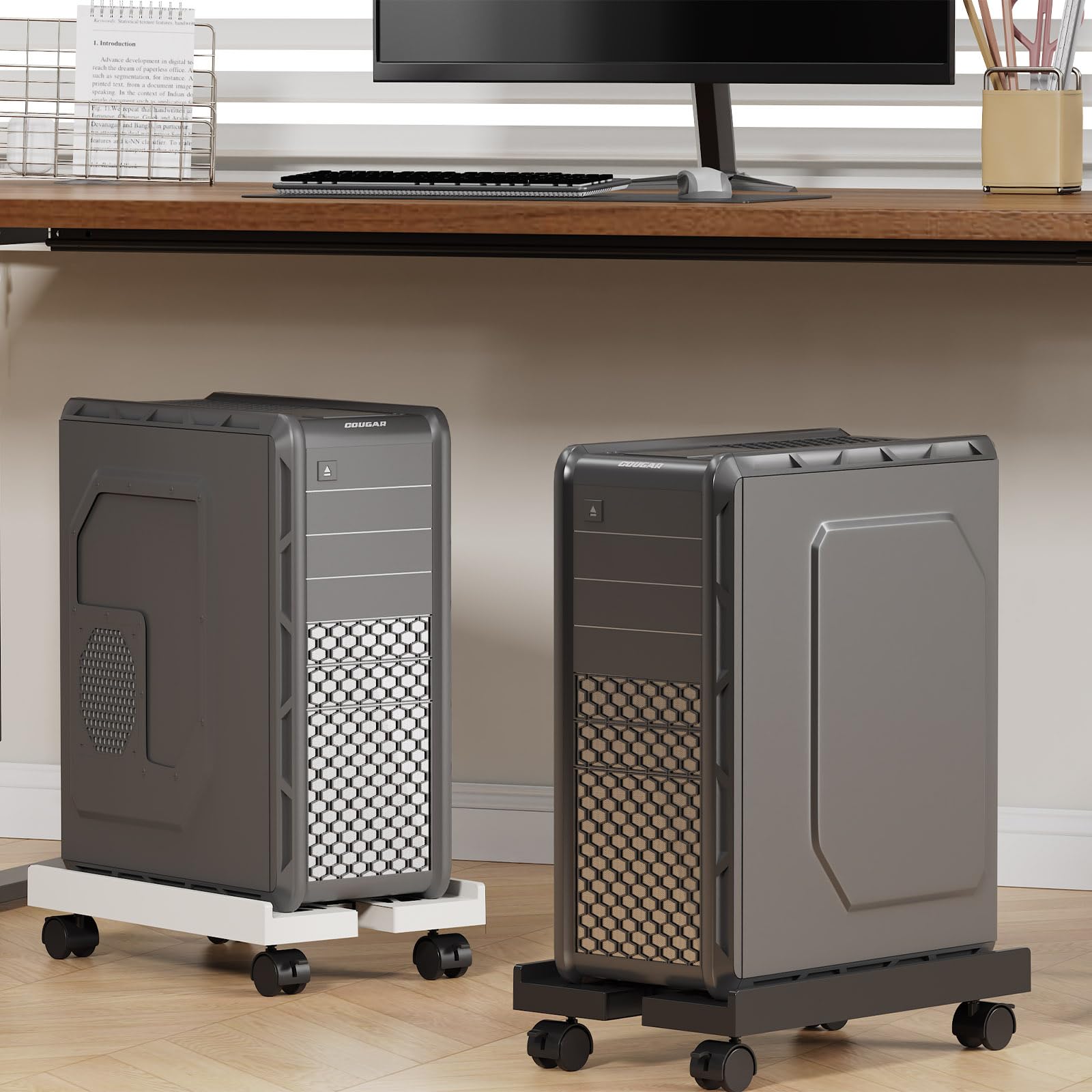 Hovadova adjustable width demonstration providing secure customizable fit for towers