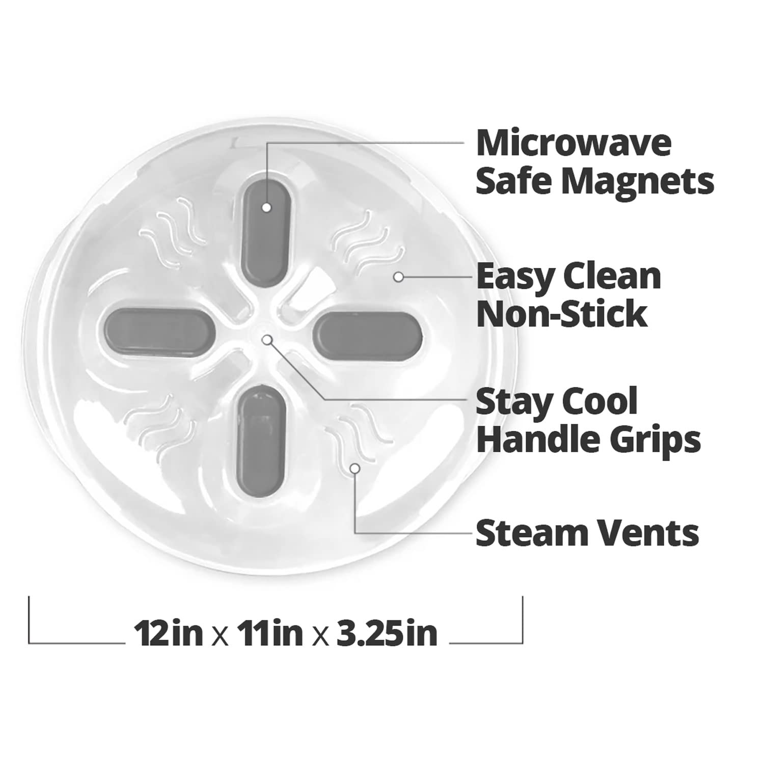 HOVER COVER stored on microwave countertop illustrating clutter-free storage