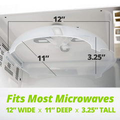 HOVER COVER attached to microwave ceiling with magnets for easy access
