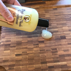 HOWARD before and after cutting board restoration with improved look