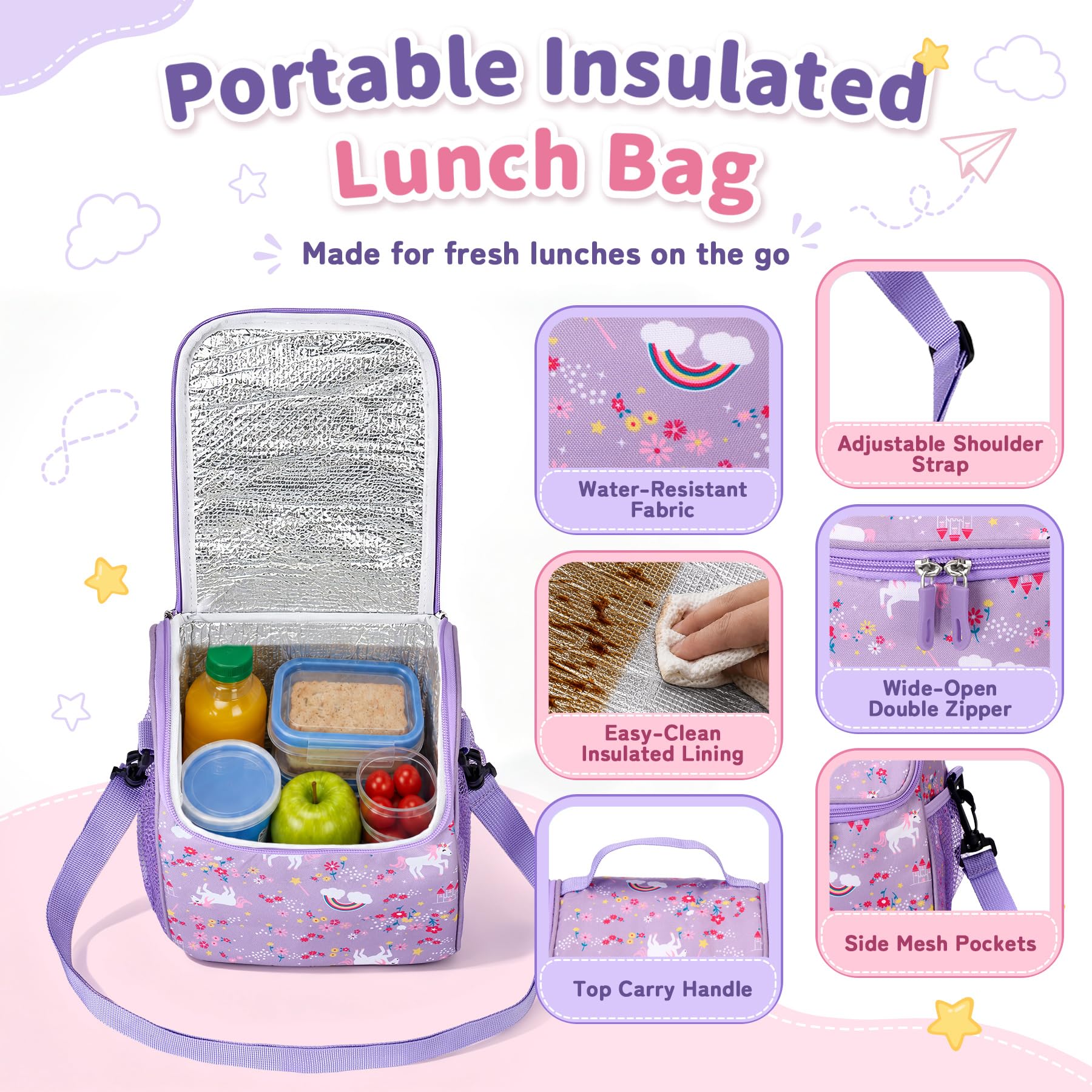 Howeemo insulated lunch bag with set inside showing compact carry and protection benefit