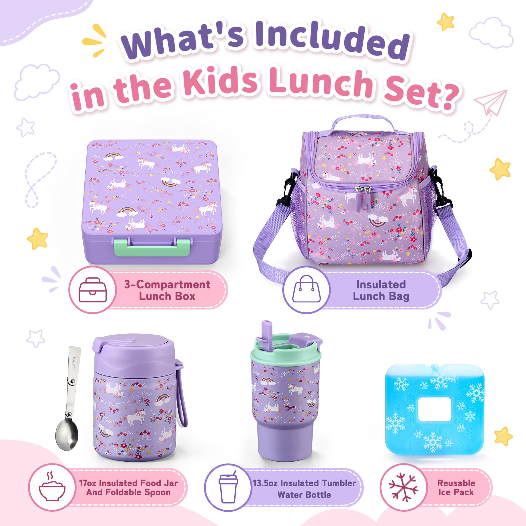 Howeemo open three-compartment lunch box showing sealed sections and mess-free benefit