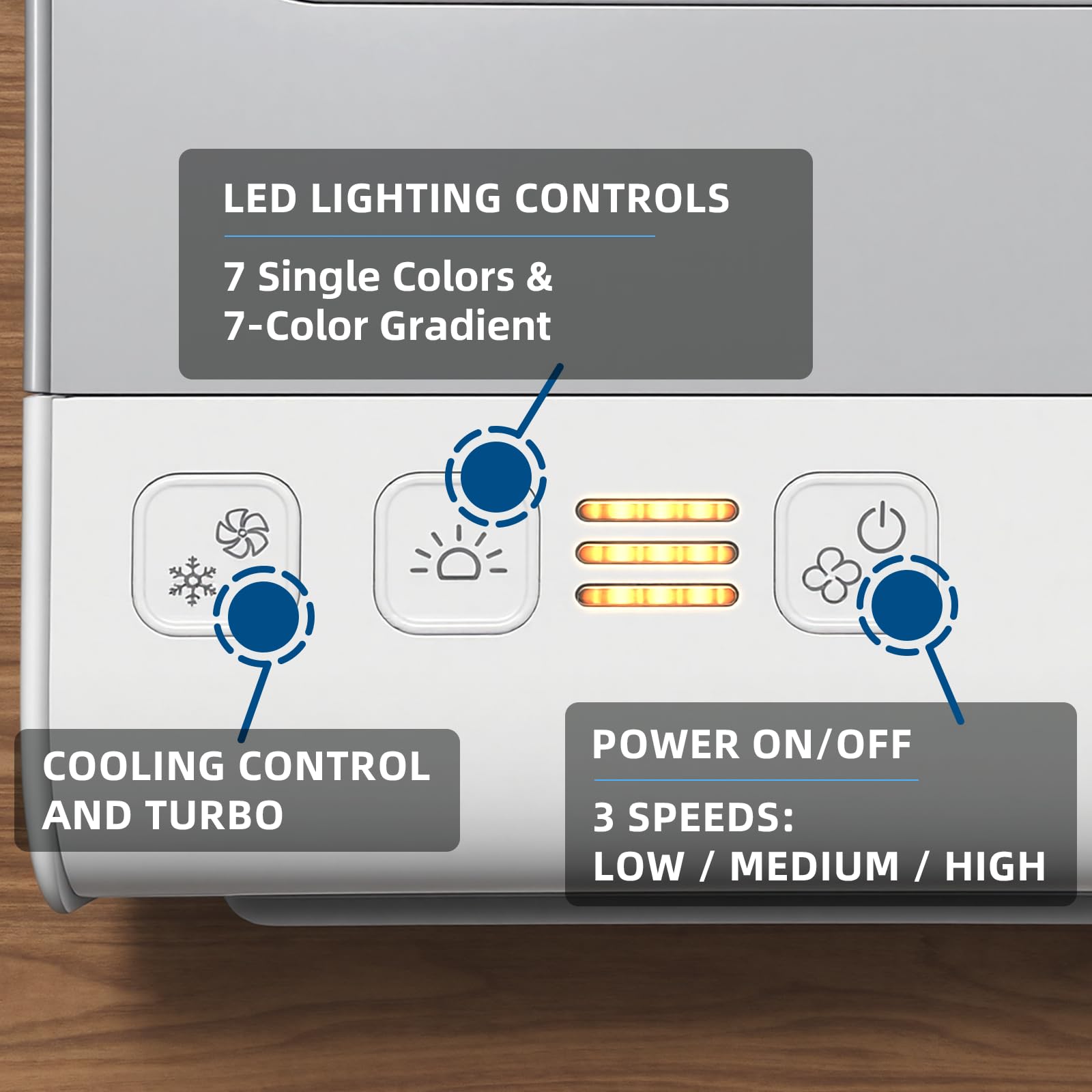HOXILEELEO seven-color LED night light showing calming ambiance benefit