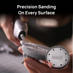 HOZO NeoSander close-up of housing texture and dust guard, for durable protection