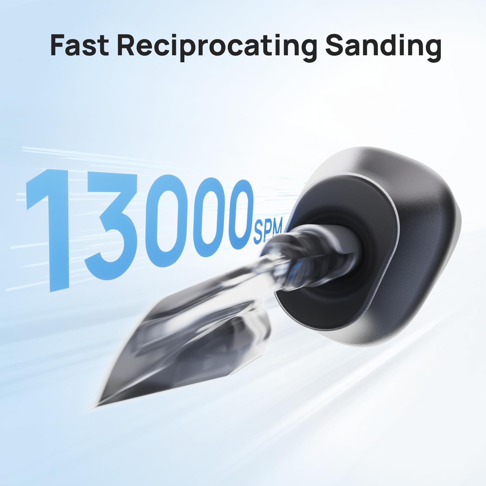 HOZO NeoSander held in hand showing scale and ergonomic grip, for fine control