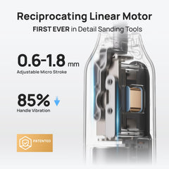 HOZO NeoSander sanding heads and papers laid out, for full finishing versatility
