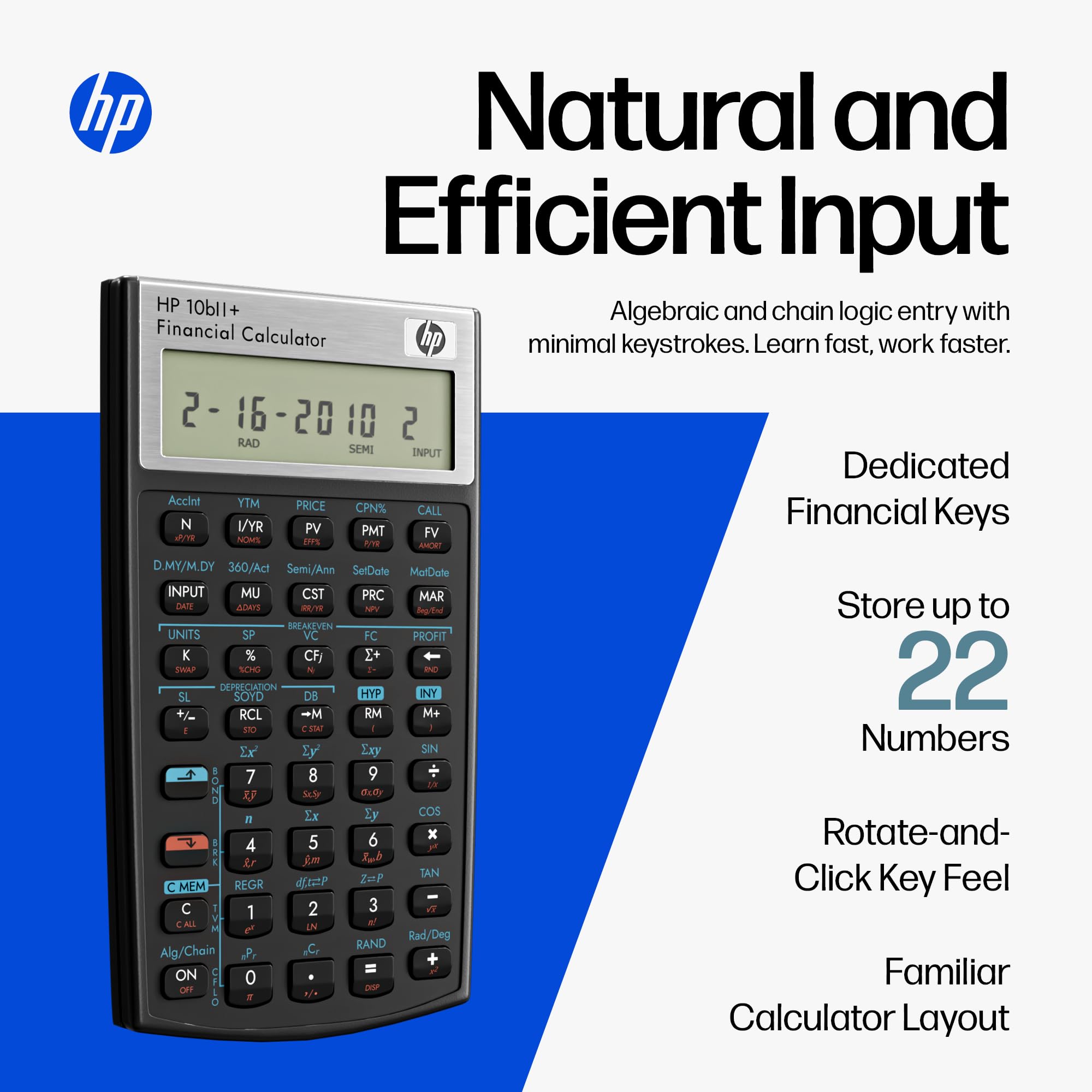 HP 10bII+ in travel case demonstrating protection and portability