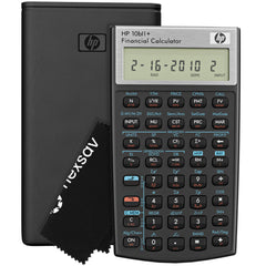 HP 10bII+ keypad close-up highlighting dedicated finance function keys