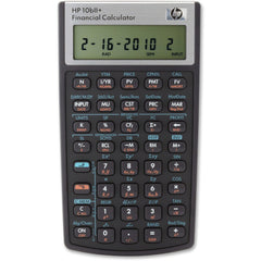 HP 10bII+ keypad detail highlighting dedicated finance keys for fast entry