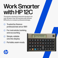 HP 12C keypad close-up highlighting tactile keys for faster data entry