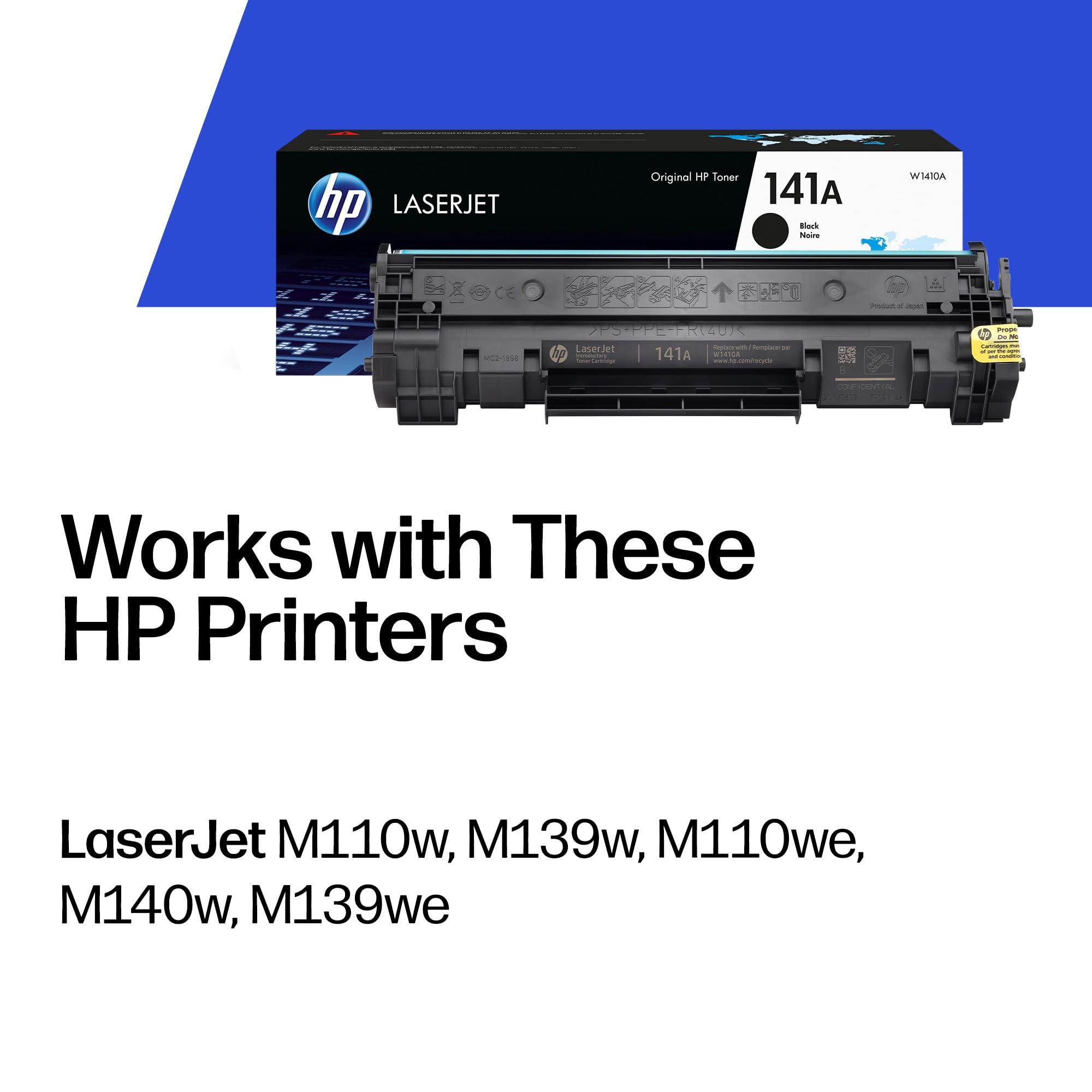 HP 141A side label close-up displaying compatibility details and clear model information