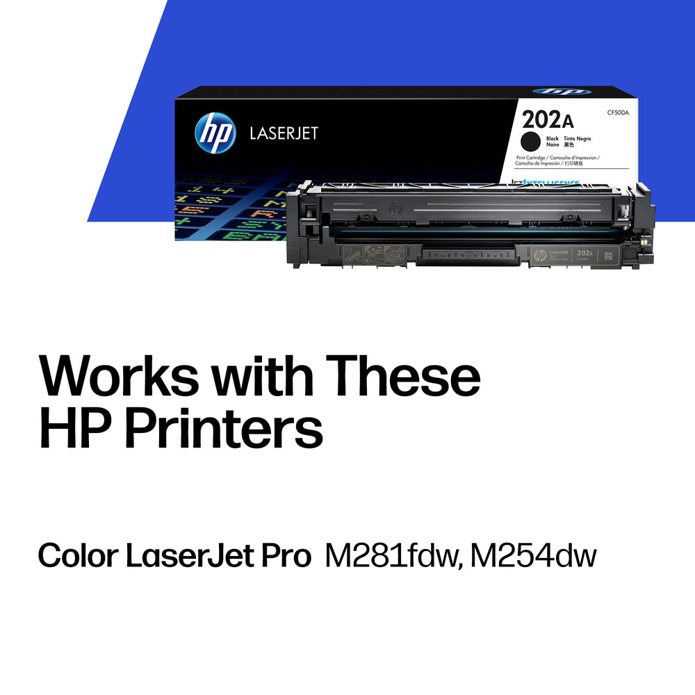 HP 202A toner close-up displaying smooth toner for crisp text